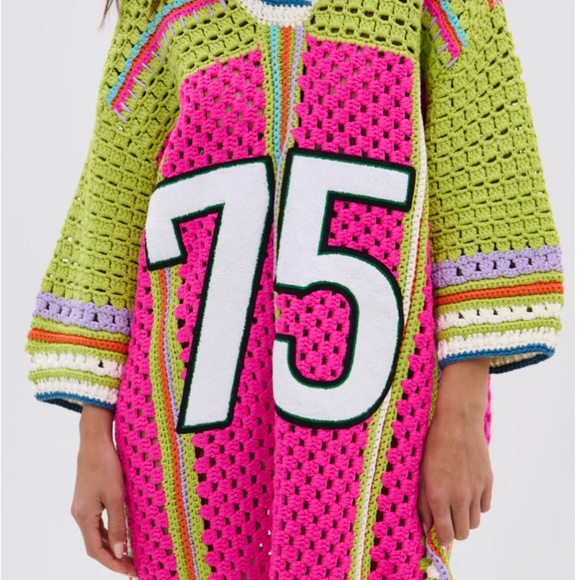 COURTSIDE OR SEASIDE CROCHET JERSEY DRESS - Picture 4 of 11